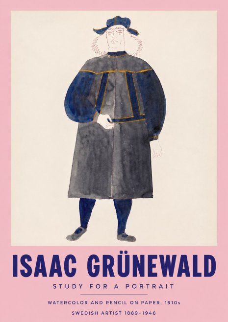Isaac Grünewald Study for a Portrait No3 - Juliste