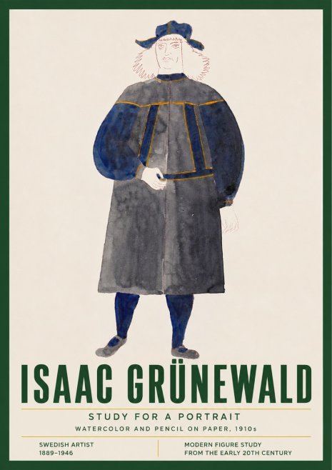 Isaac Grünewald Study for a Portrait No4 - Juliste