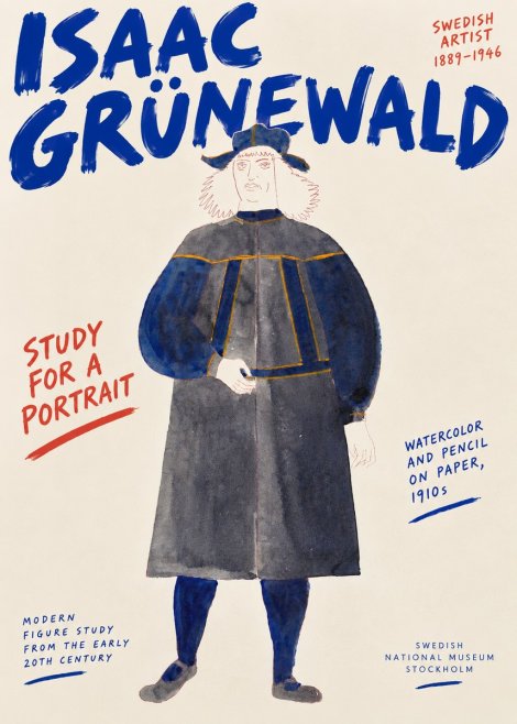 Isaac Grünewald Study for a Portrait No5 - Juliste