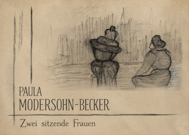 Paula Modersohn-Becker Zwei Sitzende Frauen No2 - Juliste