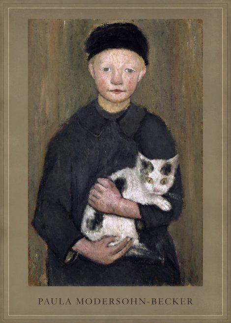 Paula Modersohn-Becker Girl with Cat No5 - Juliste
