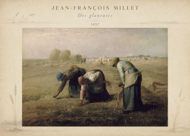 Jean-François Millet Des Glaneuses No5 - Juliste