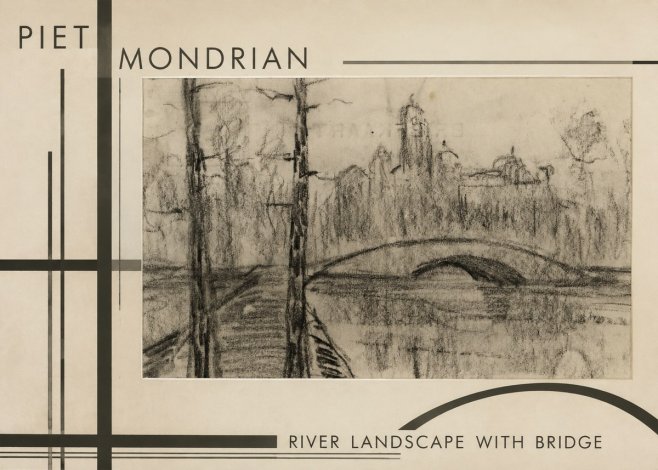 Piet Mondrian River Landscape with Bridge No6 - Juliste