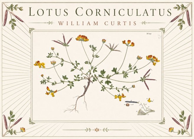 William Curtis Lotus Corniculatus I No3 - Juliste