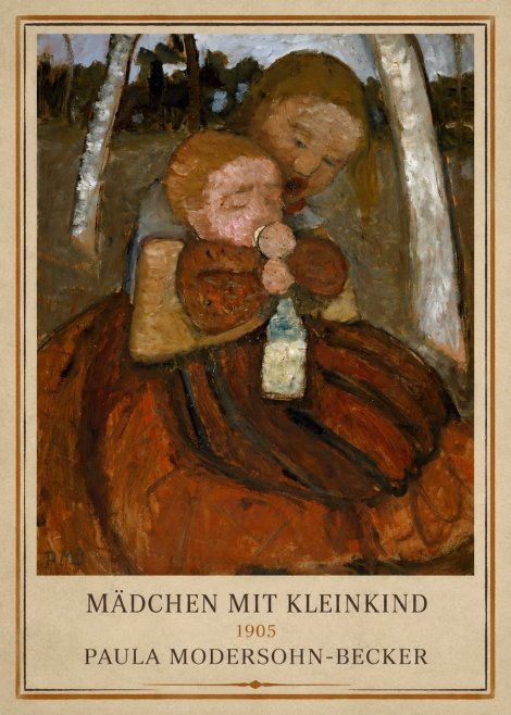 Paula Modersohn-Becker Mädchen Mit Kleinkind I No1 - Juliste