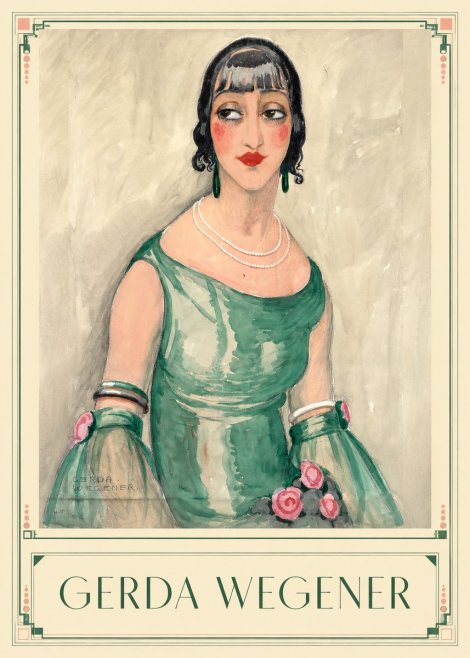 Gerda Wegener Portrait of a Woman in Green Dress No1 - Juliste