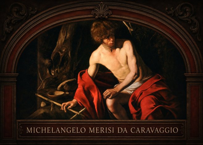 Michelangelo Merisi da Caravaggio John the Baptist (Youth with a Ram) No5 - Juliste