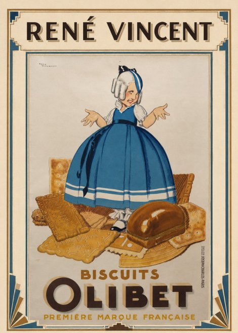 René Vincent Biscuits Olibet No1 - Juliste