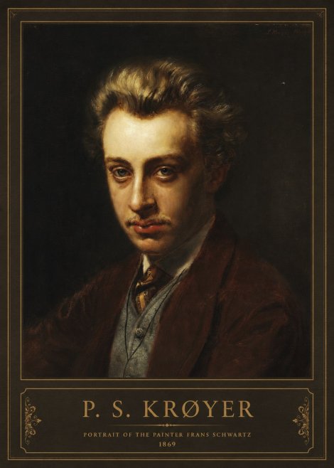 P.S. Krøyer Portrait of the Painter Frans Schwartz No2 - Juliste