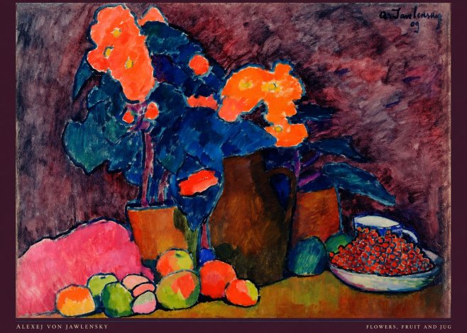 Alexej von Jawlensky Flowers, Fruit and Jug No6 - Juliste