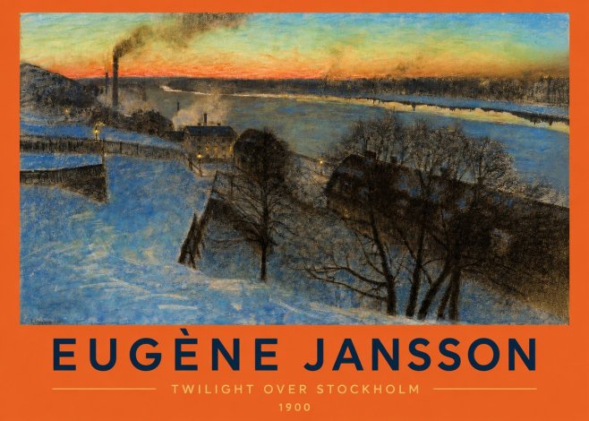 Eugène Jansson Twilight over Stockholm No2 - Juliste