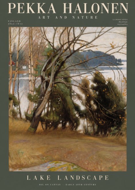 Pekka Halonen Lake Landscape No4 - Juliste
