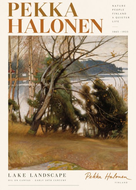 Pekka Halonen Lake Landscape No5 - Juliste