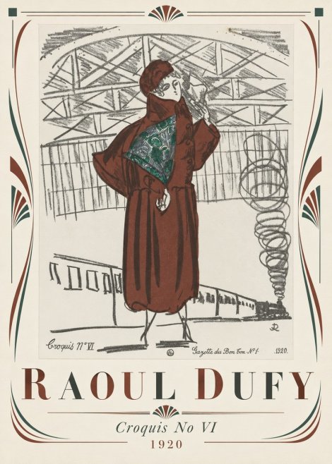 Raoul Dufy Croquis No Vi No4 - Juliste