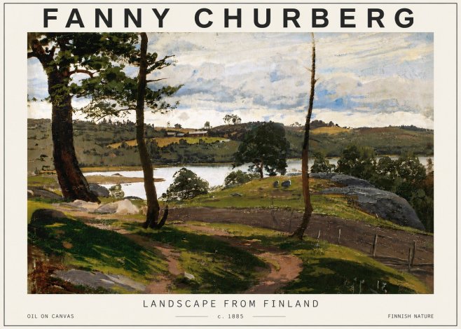 Fanny Churberg Landscape from Finland No6 - Juliste