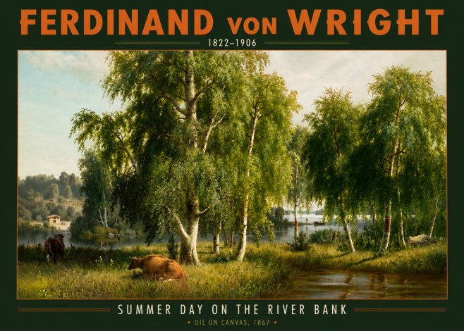 Ferdinand von Wright Summer Day on the River Bank No2 - Juliste