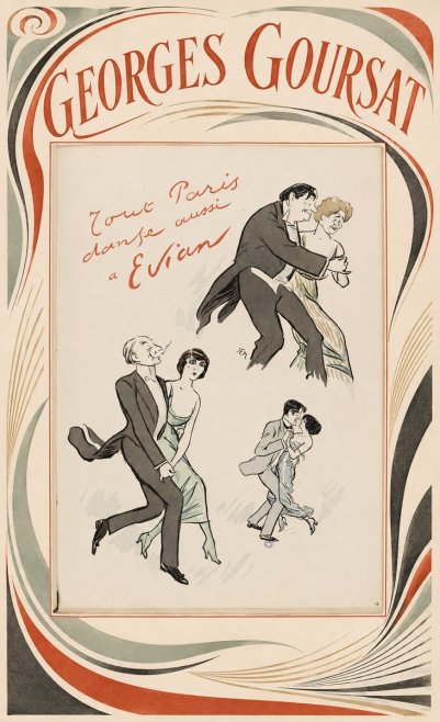 Georges Goursat Tout Paris Danse Aussi À Evian No2 - Juliste