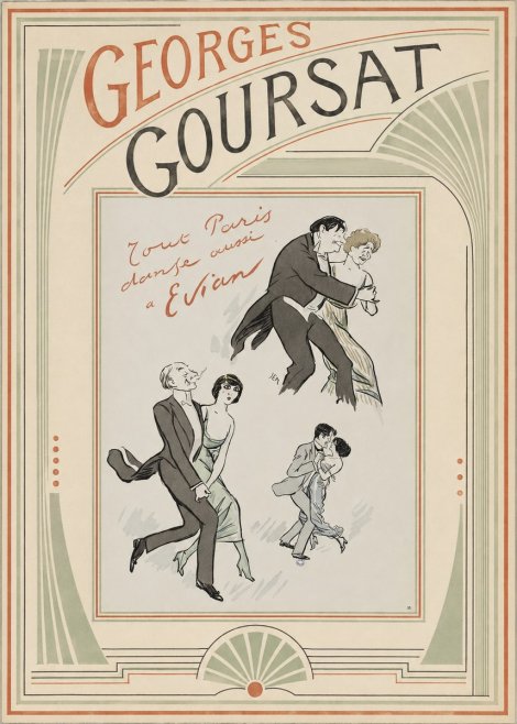 Georges Goursat Tout Paris Danse Aussi À Evian No3 - Juliste
