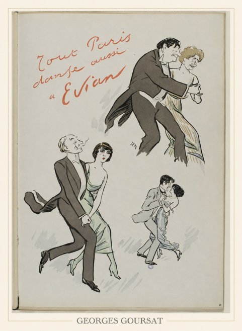 Georges Goursat Tout Paris Danse Aussi À Evian No6 - Juliste