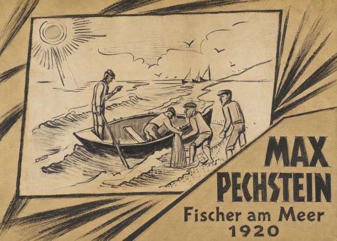 Max Pechstein Fischer Am Meer - 1920 No5 - Juliste