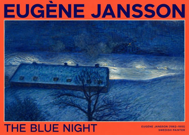 Eugène Jansson The Blue Night No2 - Juliste