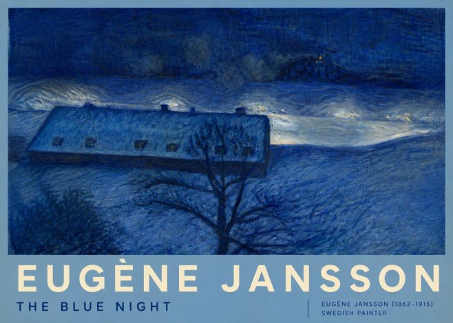 Eugène Jansson The Blue Night No3 - Juliste