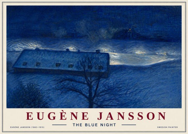 Eugène Jansson The Blue Night No4 - Juliste
