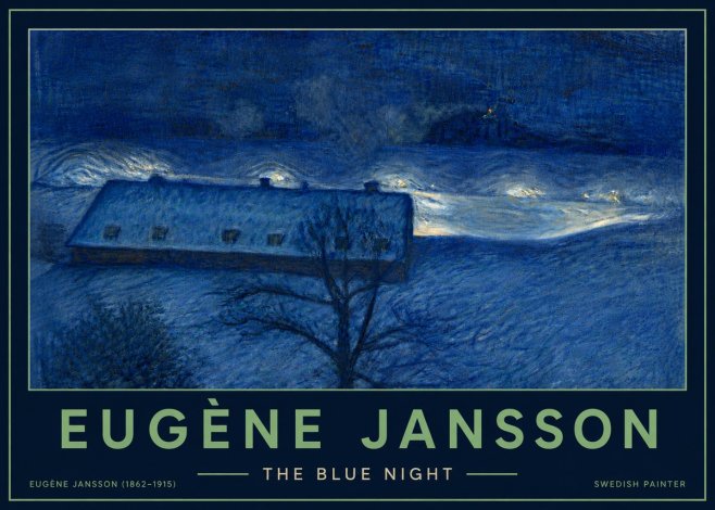 Eugène Jansson The Blue Night No5 - Juliste