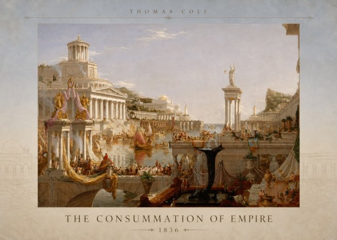 Thomas Cole The Consummation of Empire No3 - Juliste