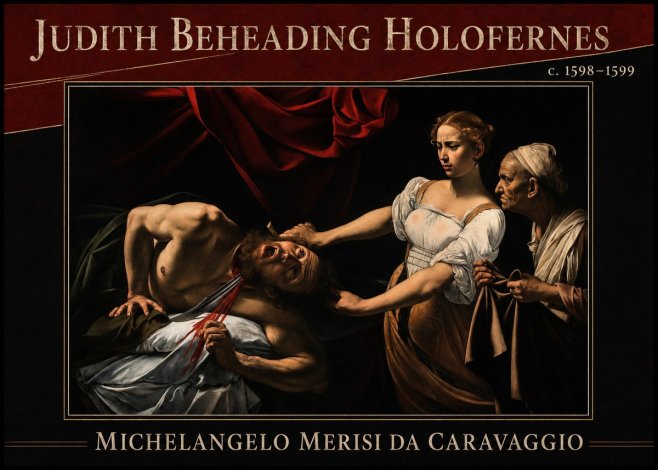 Michelangelo Merisi da Caravaggio Judith Beheading Holofernes II No2 - Juliste