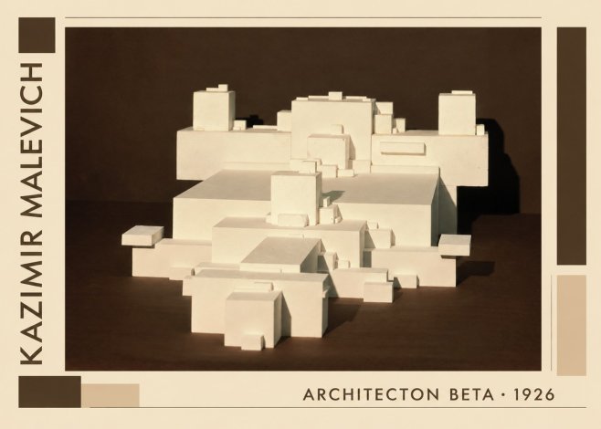 Kazimir Malevich Architecton Beta No1 - Juliste