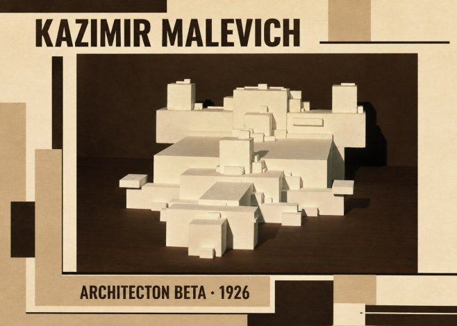 Kazimir Malevich Architecton Beta No2 - Juliste
