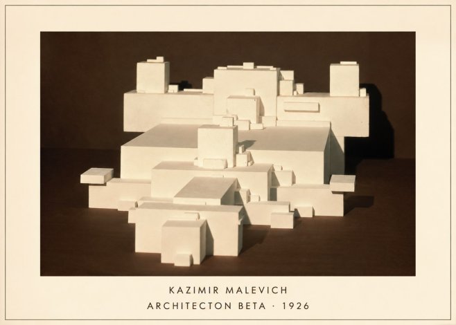 Kazimir Malevich Architecton Beta No4 - Juliste