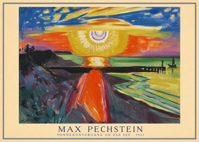 Max Pechstein Sonnenuntergang an Der See No3 - Juliste