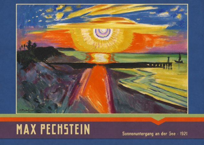 Max Pechstein Sonnenuntergang an Der See No5 - Juliste