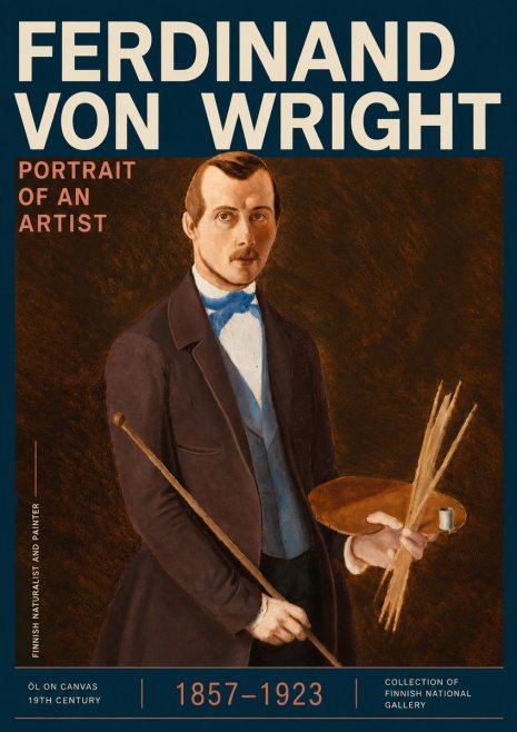 Ferdinand von Wright Portrait of an Artist No3 - Juliste
