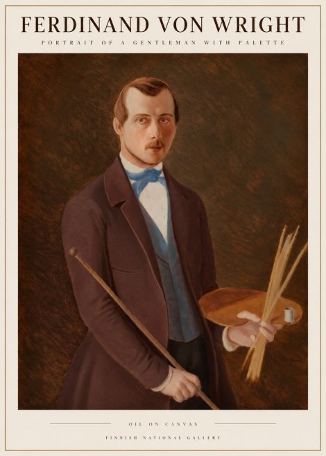 Ferdinand von Wright Portrait of an Artist No6 - Juliste