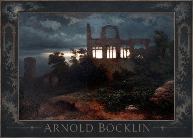 Arnold Böcklin Ruined Castle No1 - Juliste