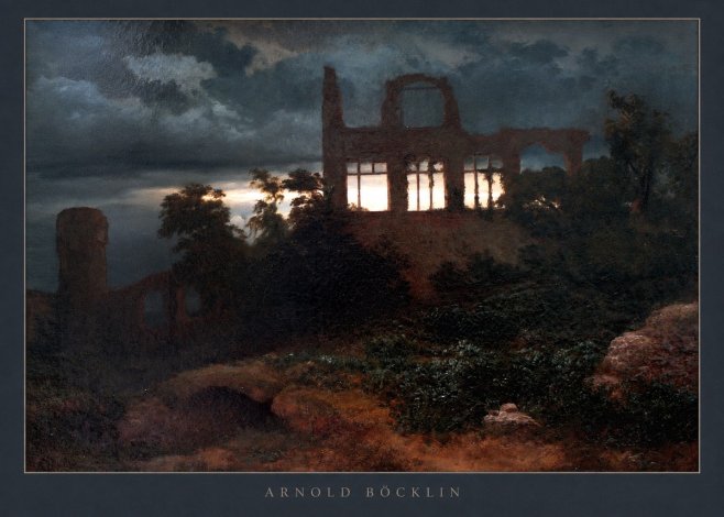 Arnold Böcklin Ruined Castle No5 - Juliste