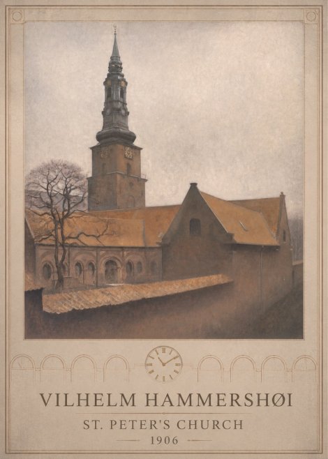 Vilhelm Hammershøi St. Peter's Church No6 - Juliste