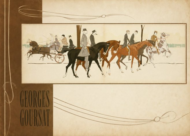 Georges Goursat Equestrian Promenade No2 - Juliste