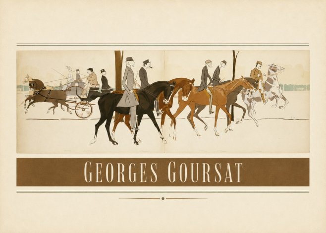 Georges Goursat Equestrian Promenade No4 - Juliste