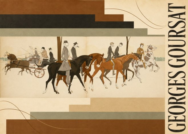 Georges Goursat Equestrian Promenade No6 - Juliste