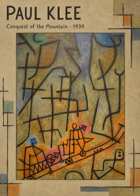 Paul Klee Conquest of the Mountain II No1 - Juliste