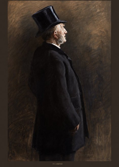 P.S. Krøyer Portrait of a Man in a Top Hat No6 - Juliste