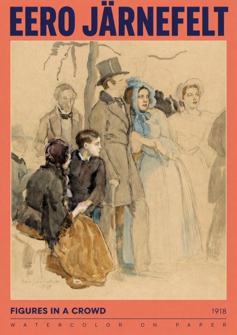 Eero Järnefelt Figures in a Crowd No2 - Juliste