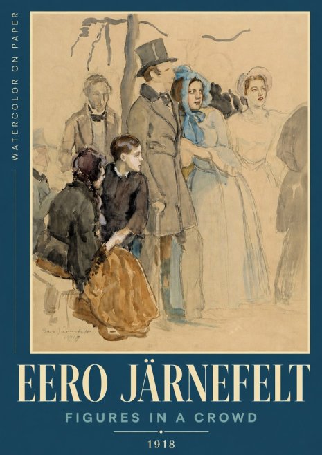 Eero Järnefelt Figures in a Crowd No3 - Juliste