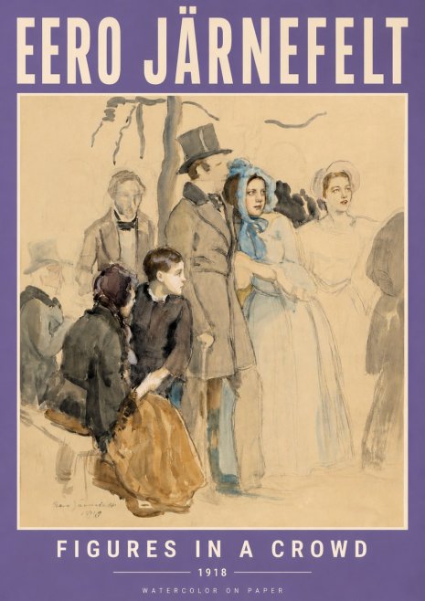 Eero Järnefelt Figures in a Crowd No5 - Juliste