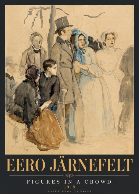 Eero Järnefelt Figures in a Crowd No6 - Juliste
