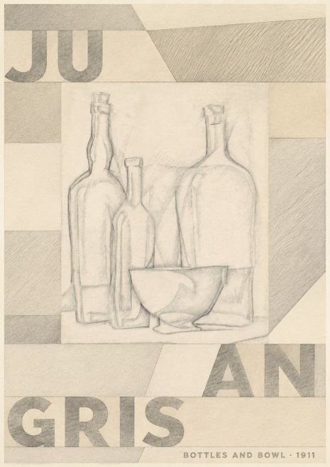 Juan Gris Bottles and Bowl No4 - Juliste